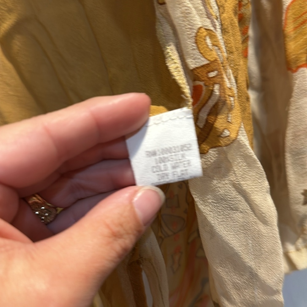 Citron Santa Monica 100% Silk Art Deco Lady Print Open Cardigan M Kimono Jacket - Picture 8 of 8